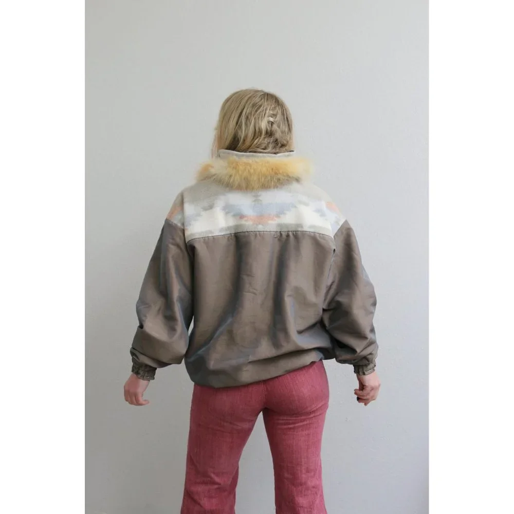 1990's Vintage Wild Child Southwestern Windbreaker Jacket Women's Size LG XL XXL